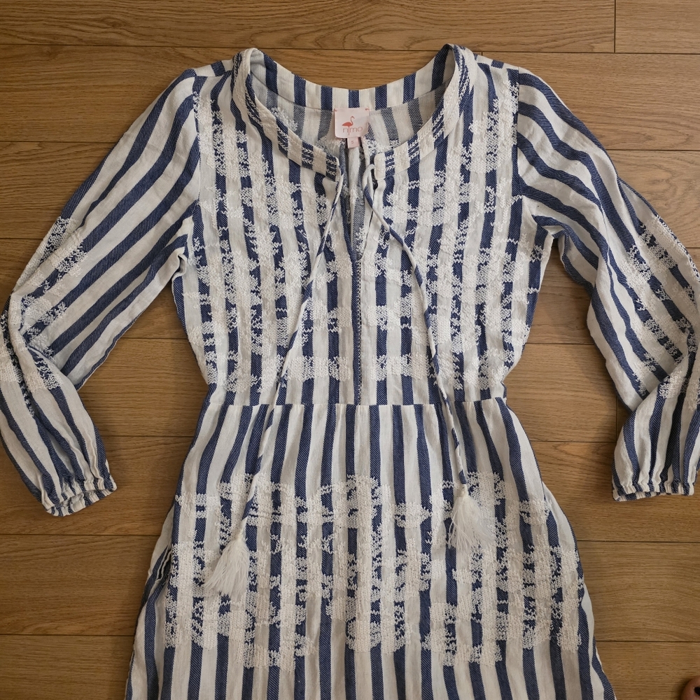 Nimo With Love Long Sleeve Cotton Maxi Dress- S - Picture 5 of 14